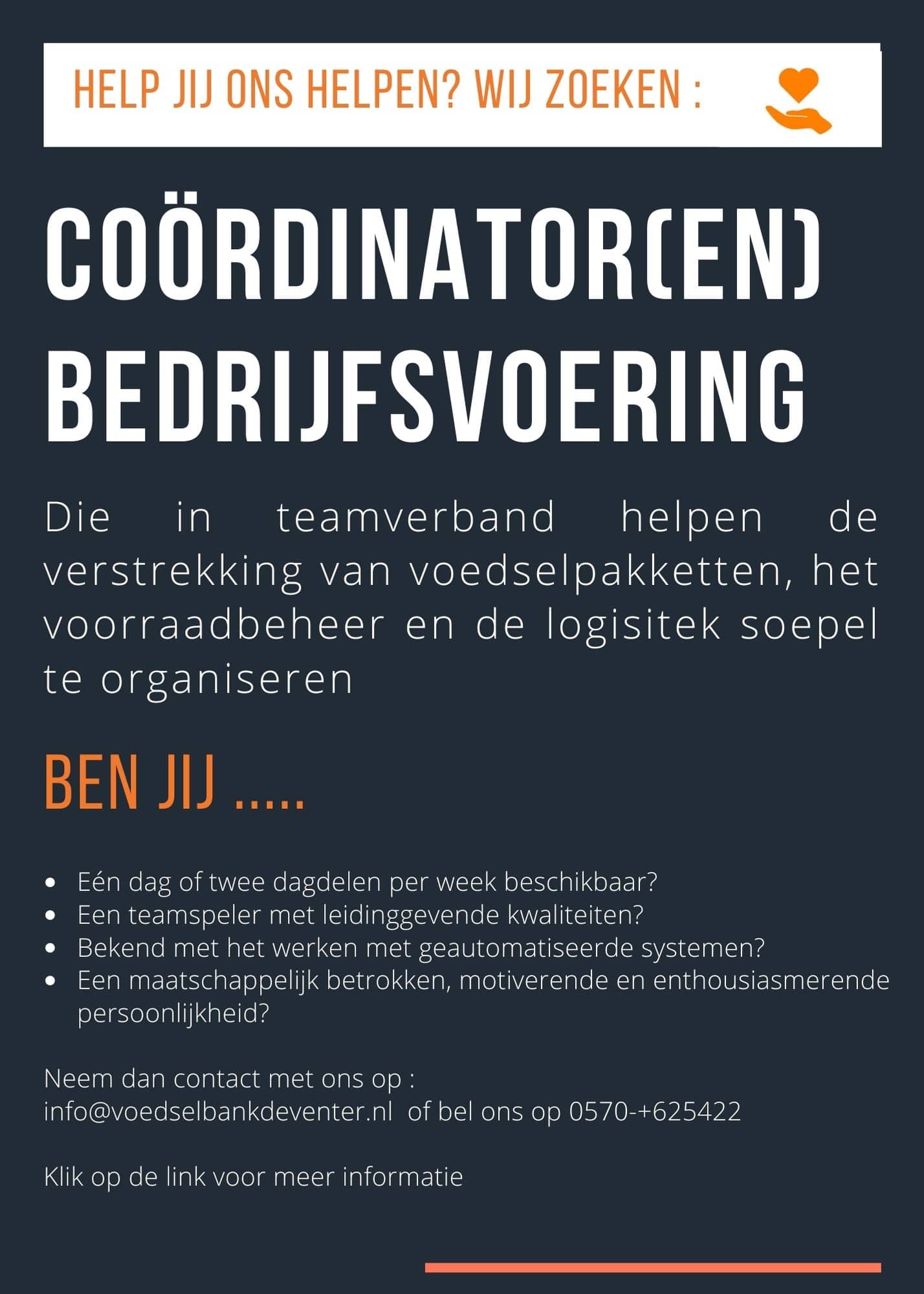 Vacature Voedselbank